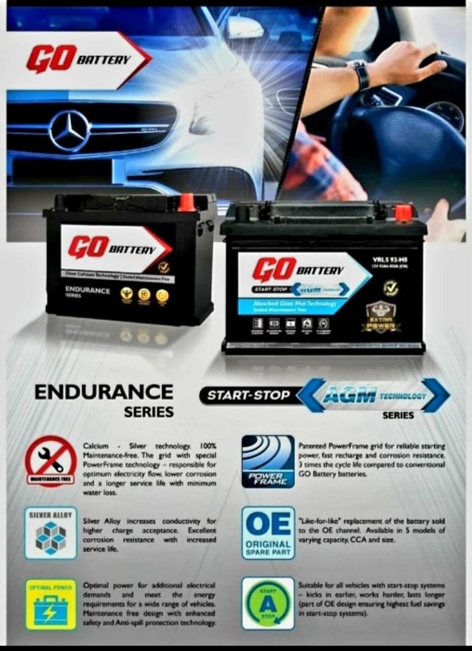 Aki Mobil Kering Go Battery Endurance Series 105D31L NX120-7L 90 AH 